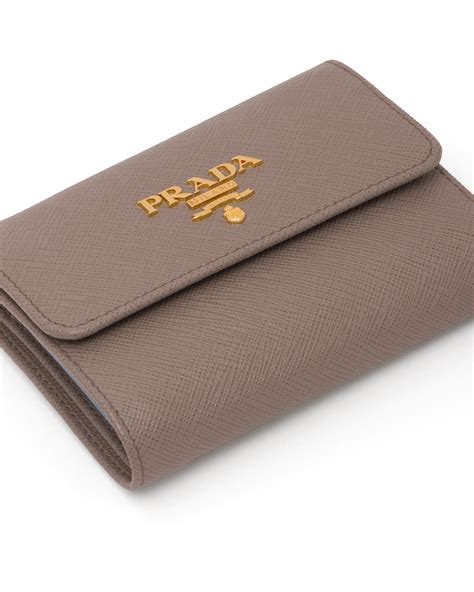 small saffiano and leather wallet prada|Prada odette saffiano.